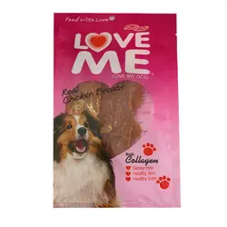 تشویقی سگ لاو می با طعم گوشت مرغ Love Me Chicken Jerky وزن 60 گرم