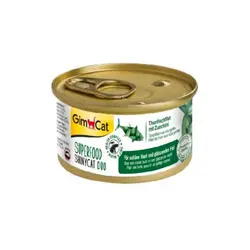 کنسرو غذای گربه جیم‌ کت با طعم ماهی تن و کدو GimCat Tuna Fillet and Courgette وزن 70 گرم