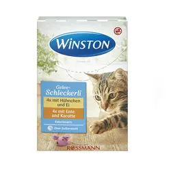 بستنی ژله ای گربه وینستون با طعم مرغ و اردک Winston Chicken & Duck بسته 8 عددی