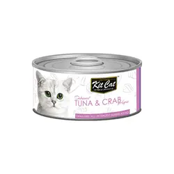کنسرو غذای گربه کیت کت با طعم ماهی تن و خرچنگ KitCat Tuna & Crab وزن 80 گرم