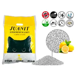 خاک گربه سوپر پریمیوم با عطر لیمو ژوانیت وزن 7 کیلوگرم