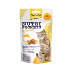 اسنک تشویقی نوتری گربه جیم کت با طعم پنیر GimCat Nutri Pockets Cheese وزن 60 گرم