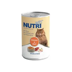 کنسرو غذای گربه نوتری مدل Chicken & Beef وزن 425 گرم