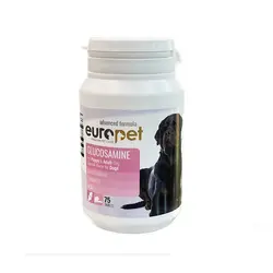 قرص گلوکزامین سگ یوروپت Europet Dog Glucosamine Tablet بسته 75 عددی