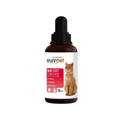 شربت مولتی ویتامین گربه یوروپت Europet Cat Multivit حجم 50 میلی لیتر