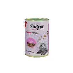 کنسرو غذای گربه شایر با طعم بوقلمون Shayer Chunky Turkey وزن 400 گرم