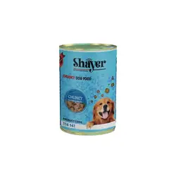 کنسرو غذای سگ شایر با طعم مرغ و پاستا Shayer Chunky Chicken & Pasta وزن 400 گرم