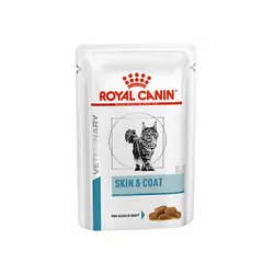 پوچ گربه پوست و مو رویال کنین Royal canin Skin & Coat In Gravy وزن 85 گرم