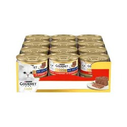 کنسرو غذای گربه با طعم گوشت گاو گورمت گلد Gourmet Gold Beef Pack بسته 24 عددی