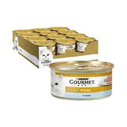 کنسرو غذای گربه با طعم ماهی تن گورمت گلد Gourmet Gold Tuna Pack بسته 24 عددی