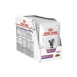 پوچ گربه رنال رویال کنین با طعم ماهی Royal Canin Renal Fish بسته ۱۲ عددی