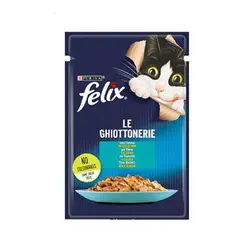 پوچ گربه فلیکس با طعم ماهی تن در ژله Felix Appetizing pieces Tuna in Jelly وزن 85 گرم