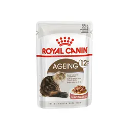 پوچ گربه مسن رویال کنین در سس گوشت Royal Canin Cat Ageing in Gravy وزن 85 گرم