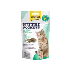 اسنک تشویقی گربه جیم کت با طعم کت نیپ GimCat Nutri Pockets Catnip وزن 60 گرم
