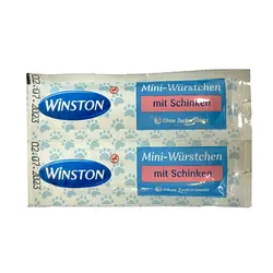 تشویقی سوسیسی گربه وینستون با طعم ژامبون خوک Winston Mini Sausage تعداد 2 عددی