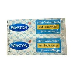تشویقی سوسیسی گربه وینستون با طعم سوسیس جگر Winston Mini Sausage تعداد 2 عددی