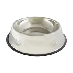 ظرف آب و غذای حیوانات مدل استیل طرح پنجه سایز 3XL