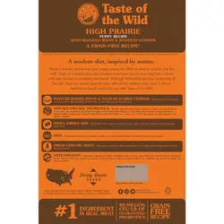 غذای خشک توله سگ تیست آف د وایلد Taste Of The Wild High Prairie Puppy وزن 2.27 کیلوگرم