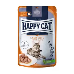 پوچ گربه هپی کت با طعم اردک Happy Cat Culinary Farm Duck وزن 85 گرم