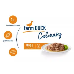 پوچ گربه هپی کت با طعم اردک Happy Cat Culinary Farm Duck وزن 85 گرم