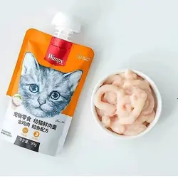 پودینگ غذای گربه ونپی با طعم مرغ و ماهی کاد Wanpy Soup Chicken & Cod وزن 90 گرم