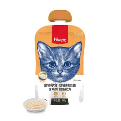 پودینگ غذای گربه ونپی با طعم مرغ و ماهی کاد Wanpy Soup Chicken & Cod وزن 90 گرم