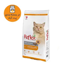 غذای خشک گربه بالغ با طعم مرغ و برنج رفلکس Reflex Adult With Chicken & Rice وزن 3 کیلوگرم + 300 گرم رایگان