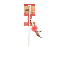 چوب بازی گربه پرس پت مدل توپ پر دار