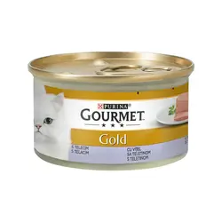 کنسرو غذای گربه گورمت مدل Gold Veal وزن ۸۵ گرم