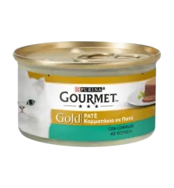 کنسرو غذای گربه گورمت مدل Gold Rabbit وزن ۸۵ گرم