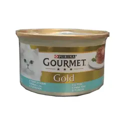 کنسرو غذای گربه گورمت مدل Gold Tuna Savoury Cake وزن ۸۵ گرم