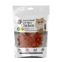 تشویقی گربه هاپومیل مدل Chicken Soft Bites وزن 100 گرم