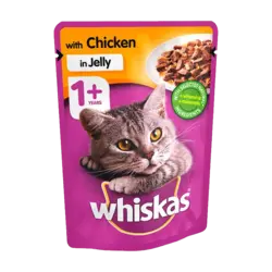 پوچ گربه ویسکاس مدل Chicken in Jelly وزن 100 گرم