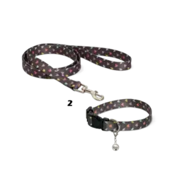 قلاده گردنی سگ نیناپت مدل پترن همراه با لید سایز 2