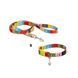 قلاده گردنی سگ نیناپت مدل پترن همراه با لید سایز 2