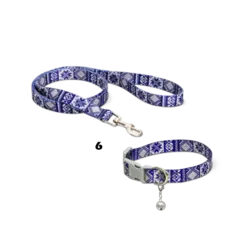 قلاده گردنی سگ نیناپت مدل پترن همراه با لید سایز 2