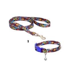 قلاده گردنی سگ نیناپت مدل پترن همراه با لید سایز 2