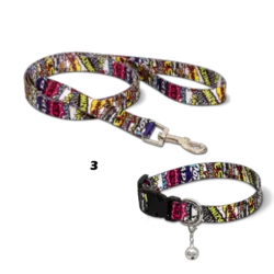 قلاده گردنی سگ نیناپت مدل ریتم همراه لید سایز ۱