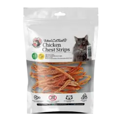 تشویقی گربه هاپومیل مدل Chicken Chest Strips وزن 50 گرم