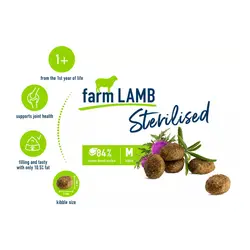 غذای خشک گربه هپی کت با طعم گوشت بره HappyCat Sterilised Lamb وزن 10 کیلوگرم