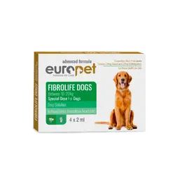 قطره ضد کک و کنه سگ یوروپت Europet ‌‌Fibrolife Dogs بسته 4 عددی