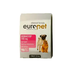 قرص ضد انگل حیوانات یوروپت Europet Wormstop Tablet بسته 10 عددی