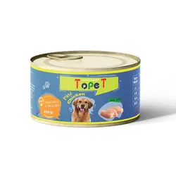 کنسرو غذای سگ تاپت با طعم مرغ Topet Pate With Chicken وزن 200 گرم