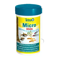 غذای گرانول بلند ماهی کوچک تترا Tetra Micro Sticks حجم 100 میلی لیتر