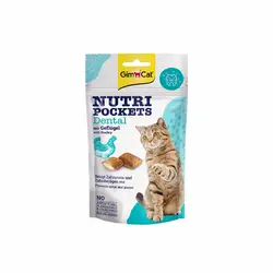 اسنک تشویقی گربه جیم کت با طعم مرغ GimCat Nutri Pockets Dental With Chicken وزن 60 گرم