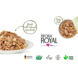 کنسرو غذای گربه فیفورا با طعم فیله ماهی کلاسیک Fifora Royal With Fish Fillet Classic وزن 120 گرم
