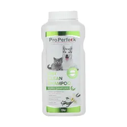 شامپو خشک پودری حیوانات پروپرفک با رایحه وانیل Pro Perfeck Dry Clean Shampoo وزن 150 گرم