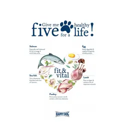 غذای خشک توله سگ نژاد کوچک هپی داگ Happy Dog Mini Puppy Fit & Vital وزن 1 کیلوگرم