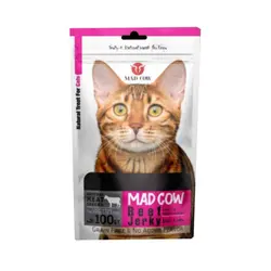 تشویقی گربه مدکاو با طعم گوشت گاو Mad Cow Beef Jerky for Cats وزن 100 گرم