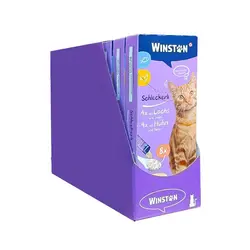بستنی گربه با طعم مرغ و سالمون وینستون Winston Chicken & salmon Pack کارتن 9 بسته ای